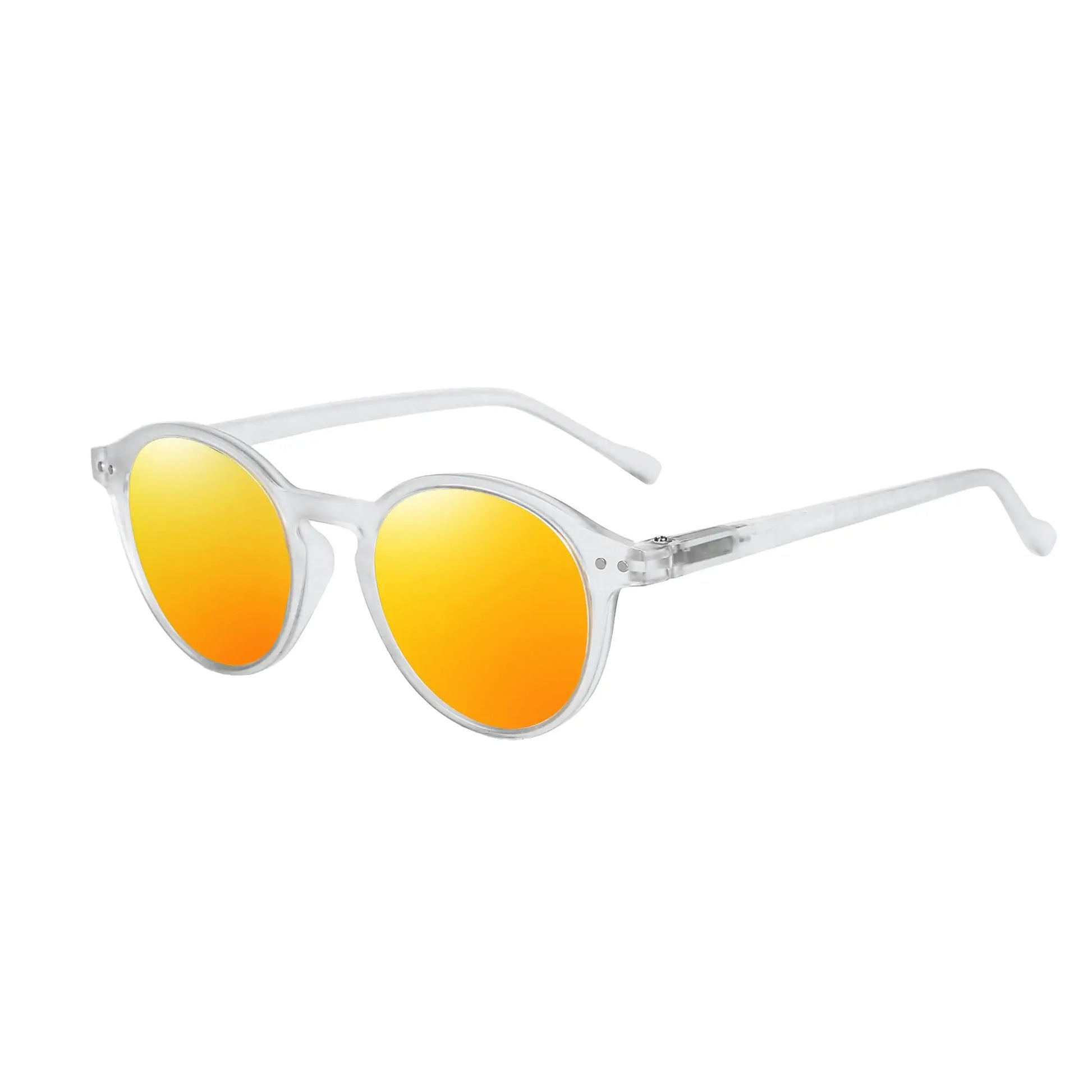 Lunettes de soleil rétro transparent verre jaune
