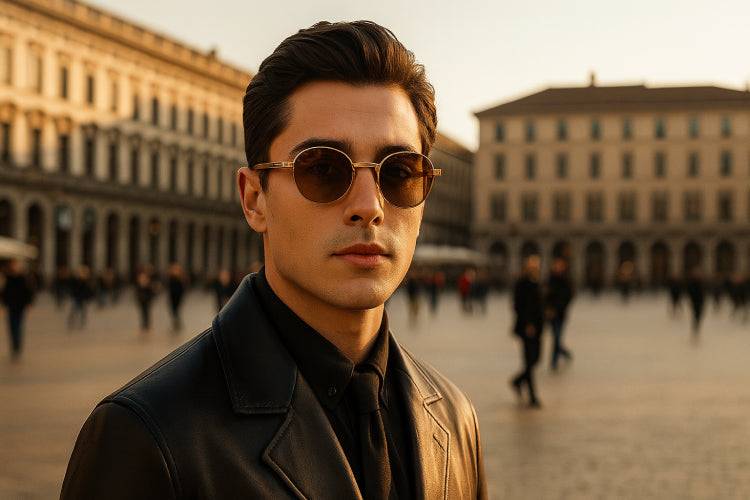 Lunettes design bois vintage homme