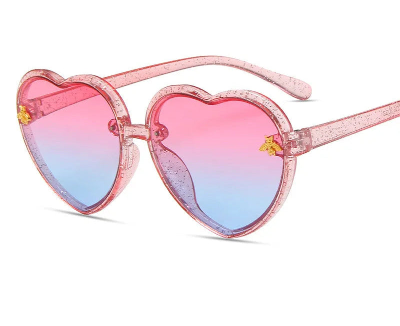 Lunettes en coeur vintage rose clair