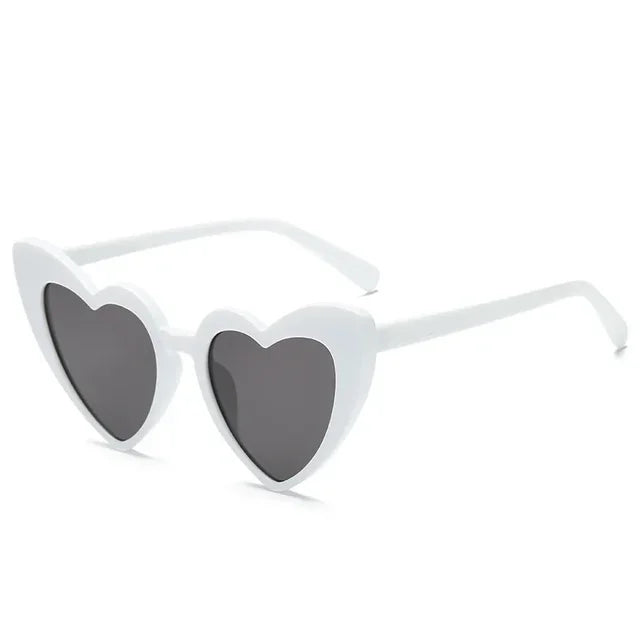 Lunettes vintage en coeur blanc