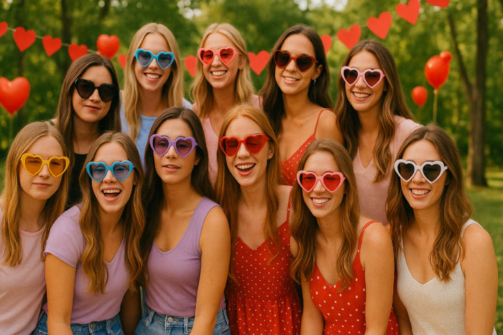 Lunettes vintage en coeur jardin