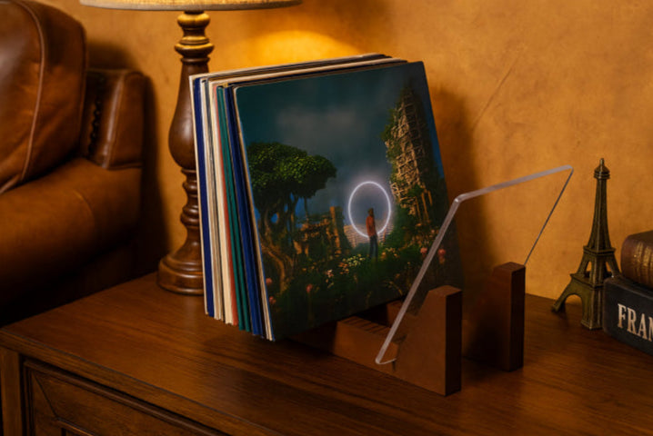 Meuble range vinyle vintage déco