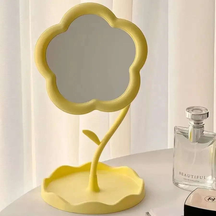 Miroir art déco vintage jaune