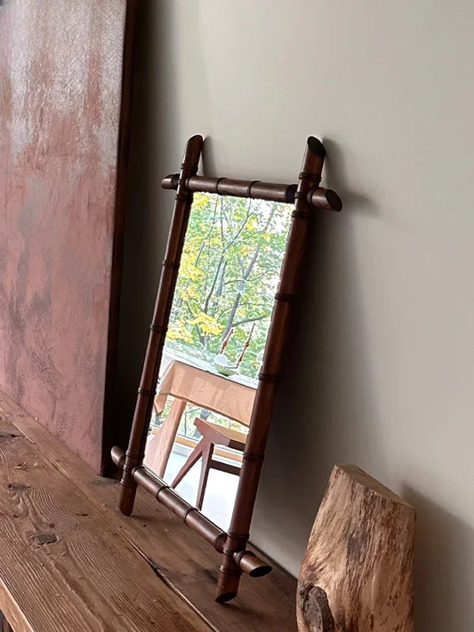 Miroir bambou vintage