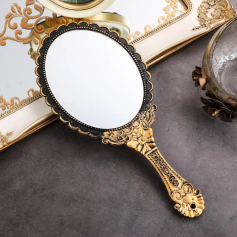 Miroir barbier vintage fond gris