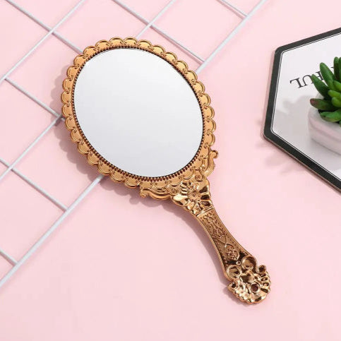 Miroir barbier vintage fond rose