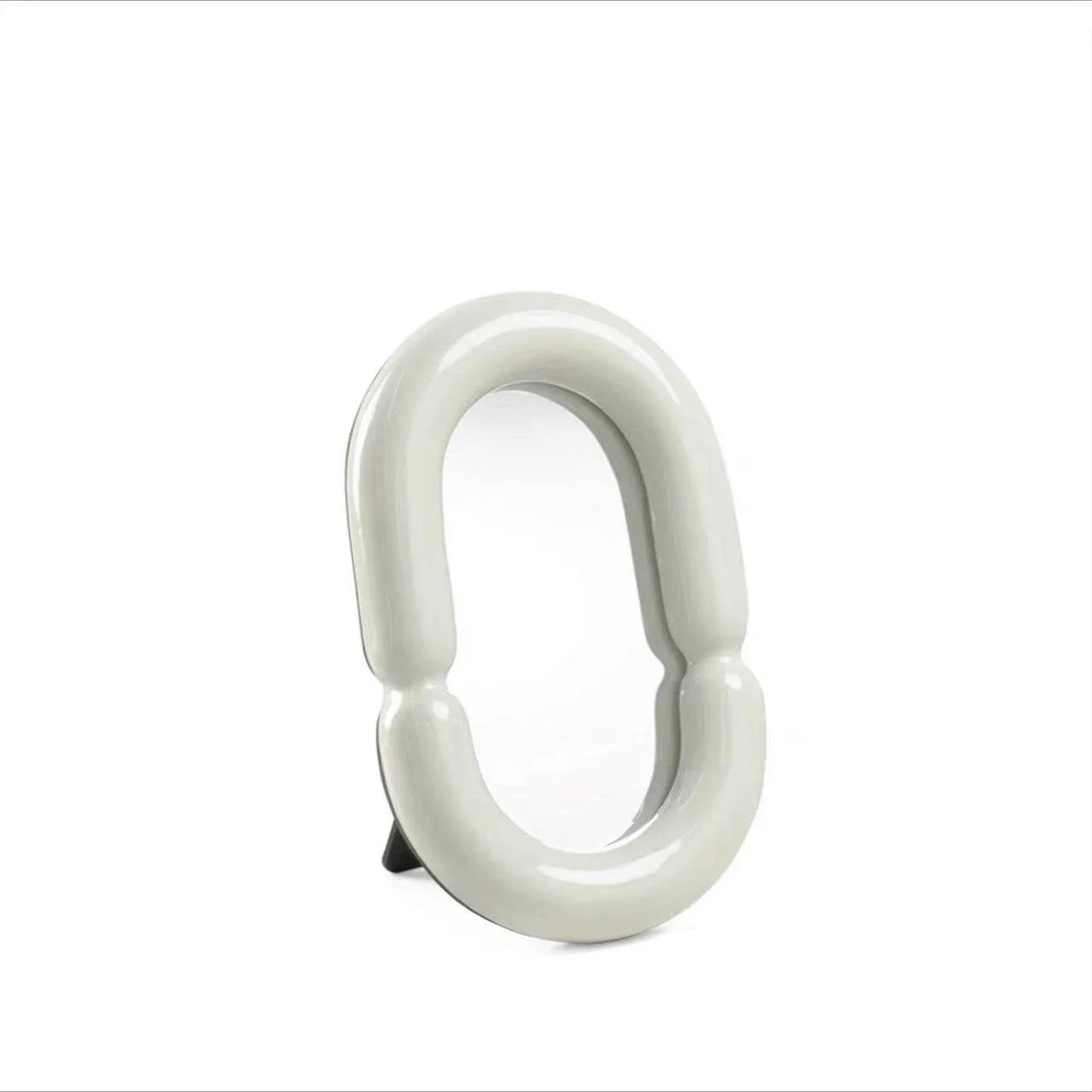 Miroir céramique vintage blanc lait