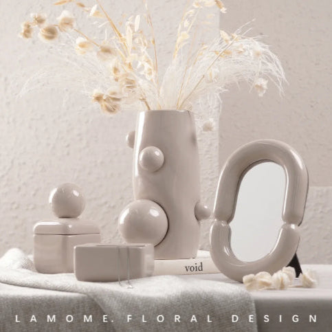 Miroir céramique vintage plume