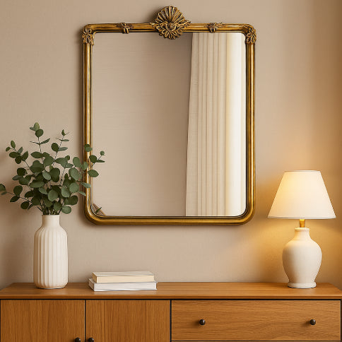 Miroir de maquillage vintage style français livre