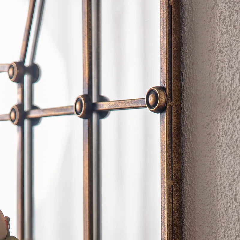 Miroir fer forgé vintage détail