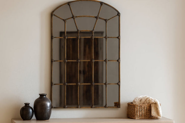 Miroir fer forgé vintage entrée