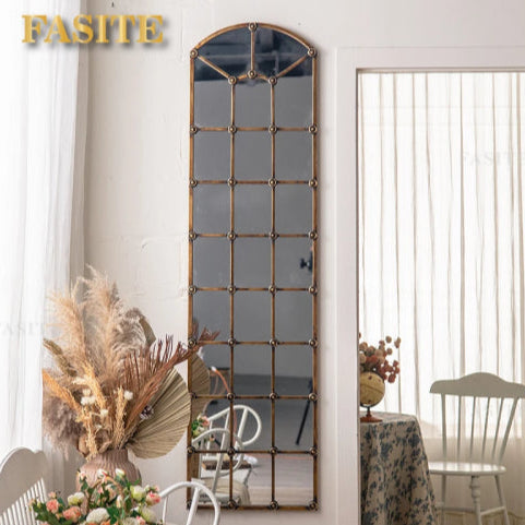 Miroir fer forgé vintage mur