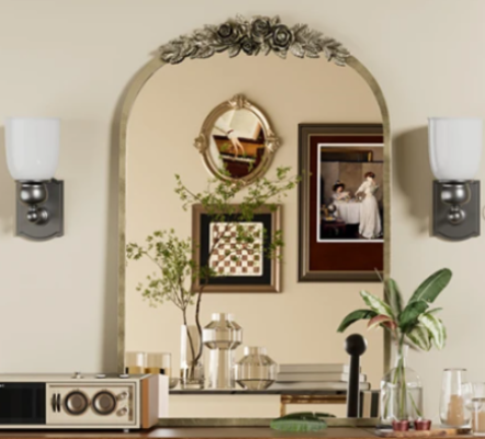 Miroir industriel vintage salon