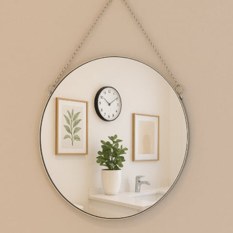 Miroir salle de bain vintage lavabo