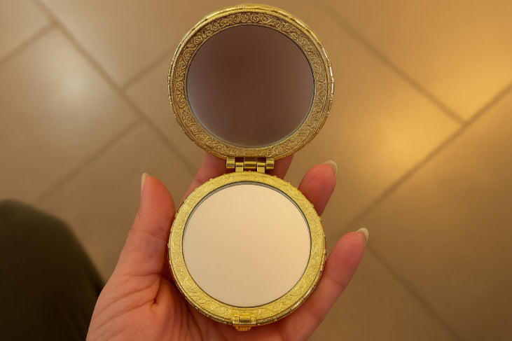 Miroir vintage année 50 ouvert