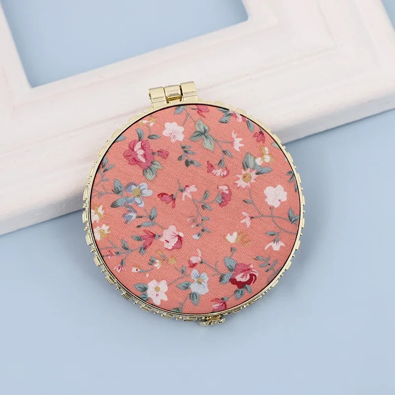 Miroir vintage année 50 rond rose