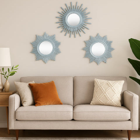 Miroir vintage soleil salon