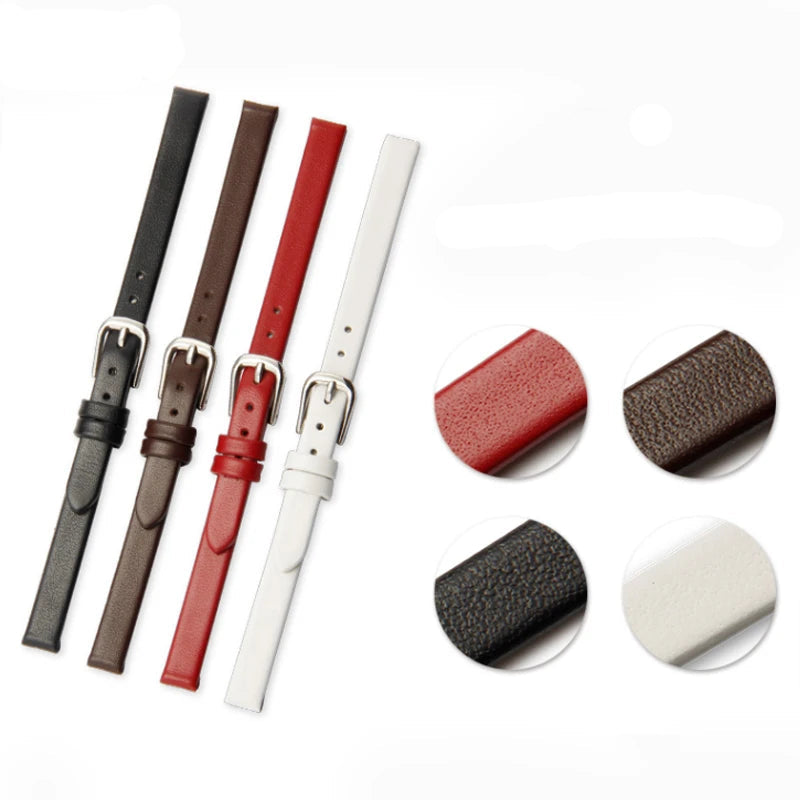 Montre bracelet cuir femme vintage détail