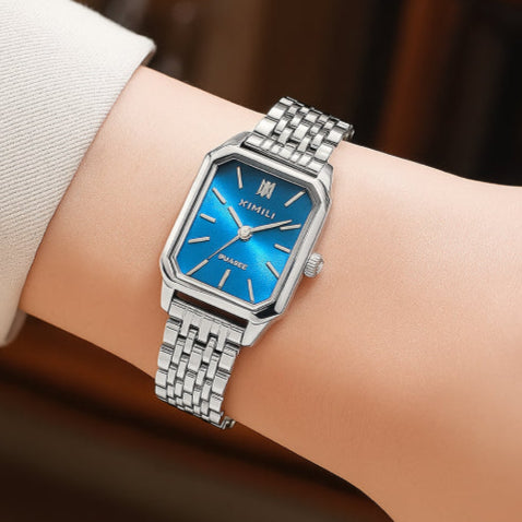 Montre femme vintage fille  bleu