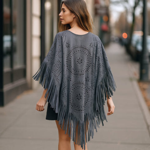 Pancho vintage gris dos