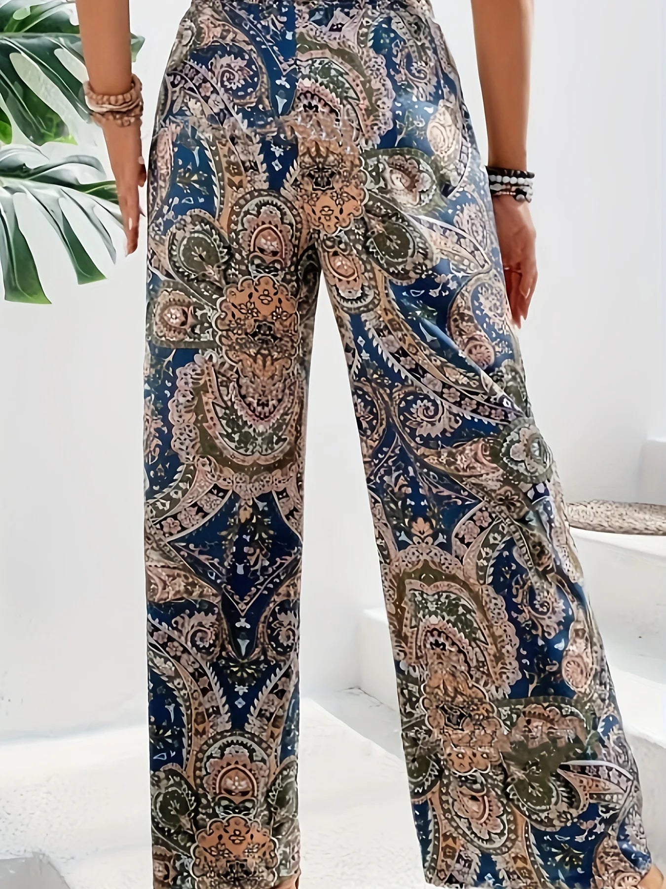 Pantalon femme vintage bohème arrière