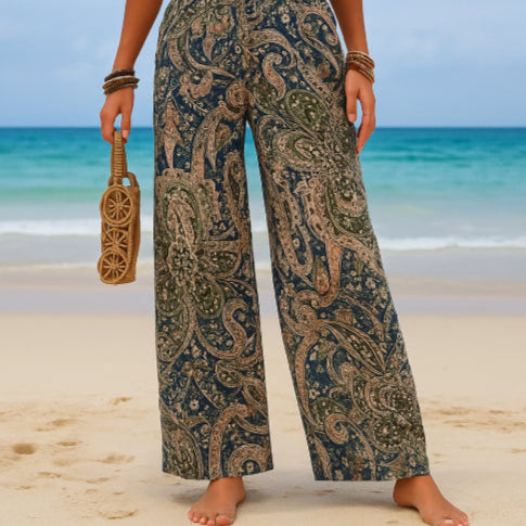 Pantalon femme vintage bohème plage