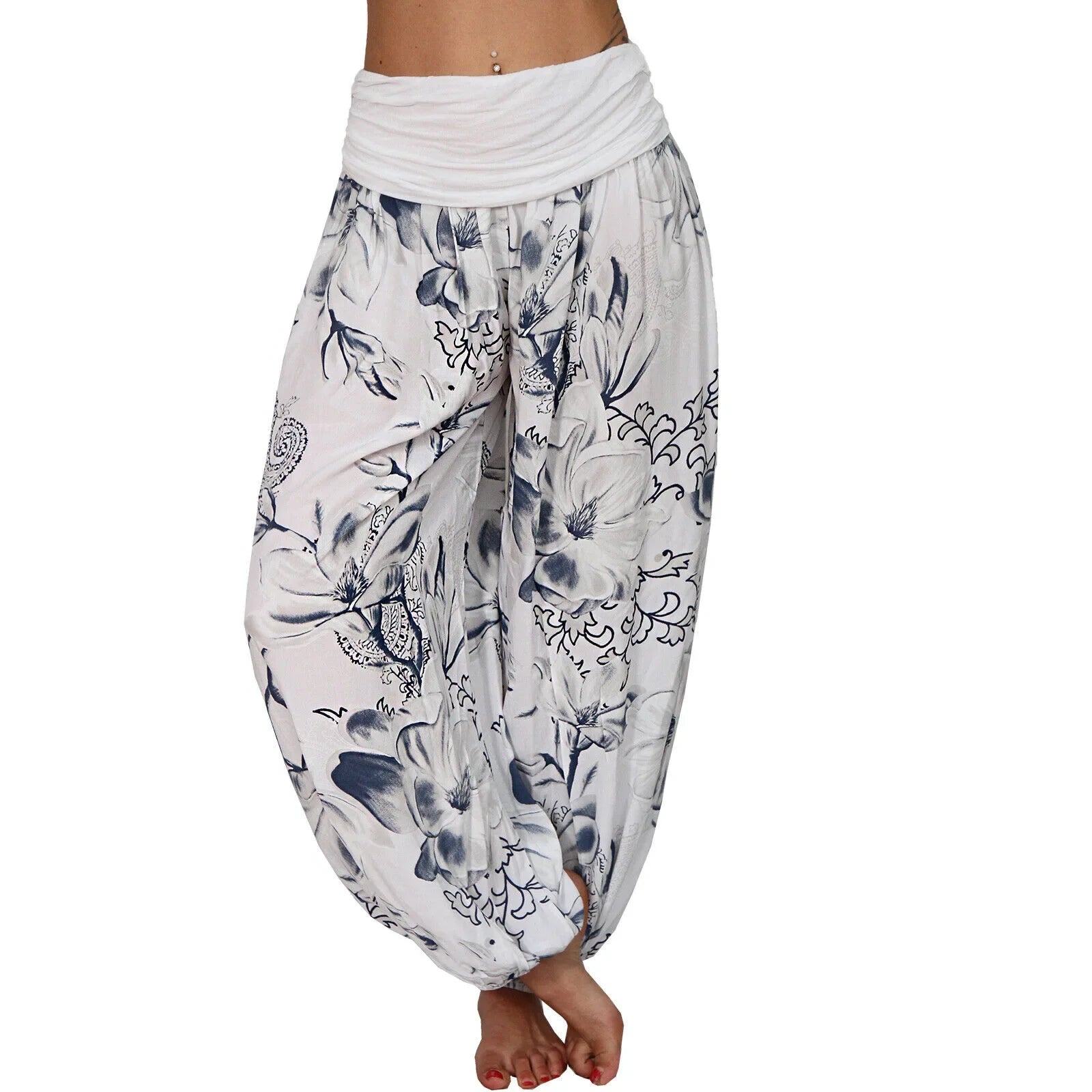 Pantalon yoga vintage blanc