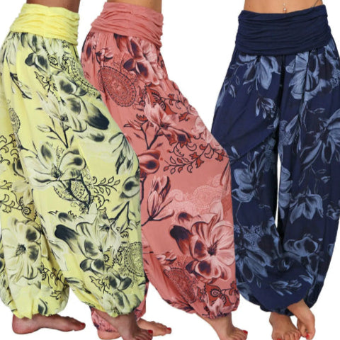 Pantalon yoga vintage rose bleu