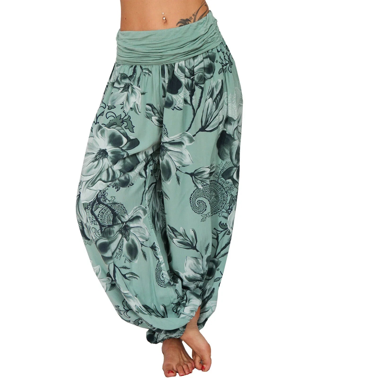 Pantalon yoga vintage vert