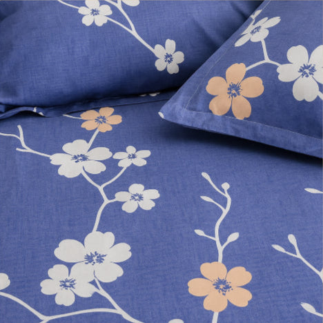 Parure de lit vintage fleur blanche