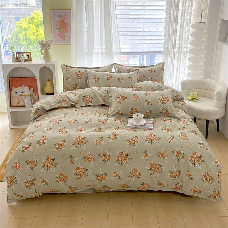 Parure de lit vintage menthe