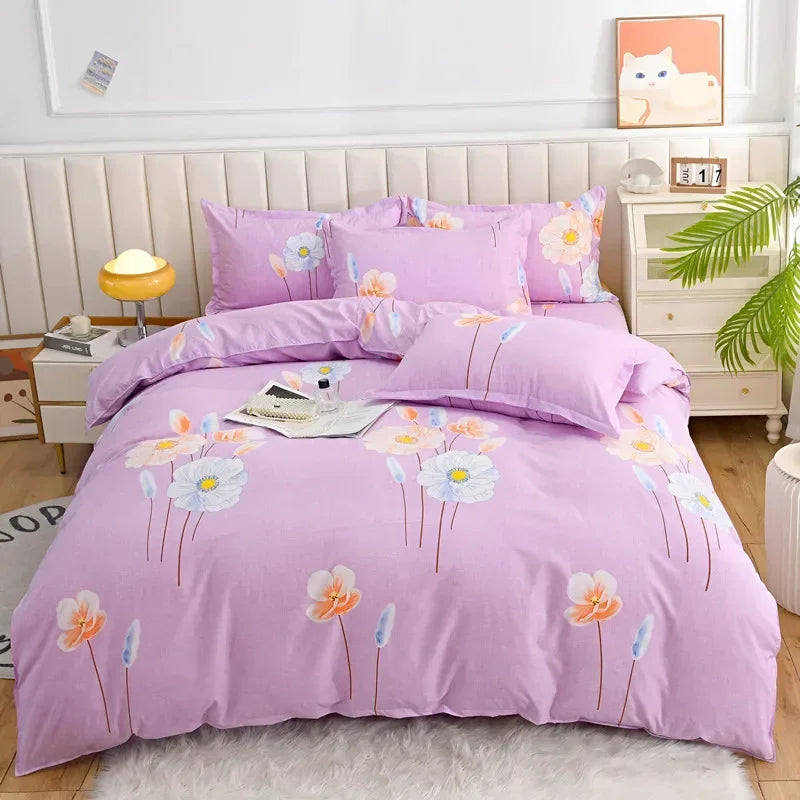 Parure de lit vintage rose fleur