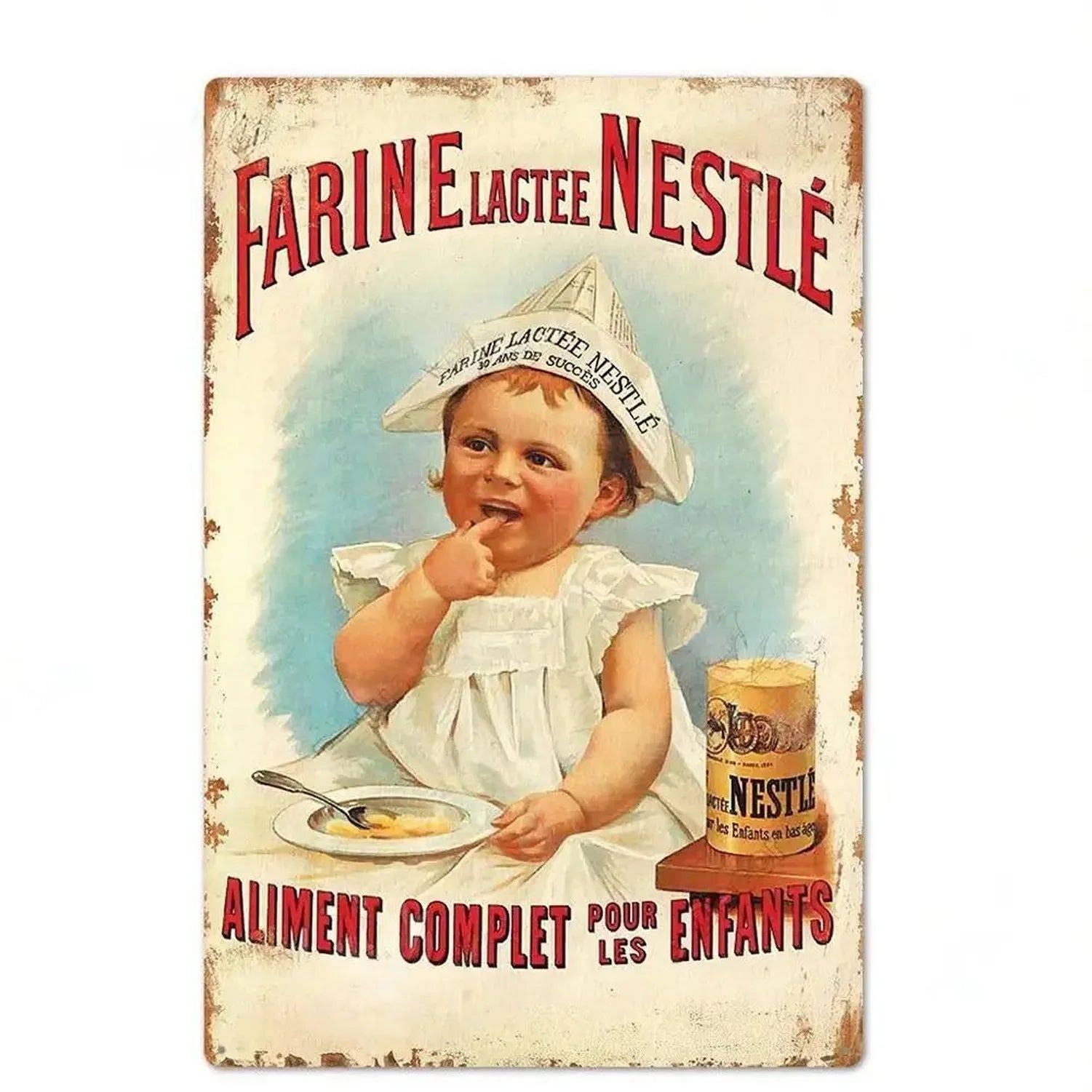 Plaque vintage cuisine bébé