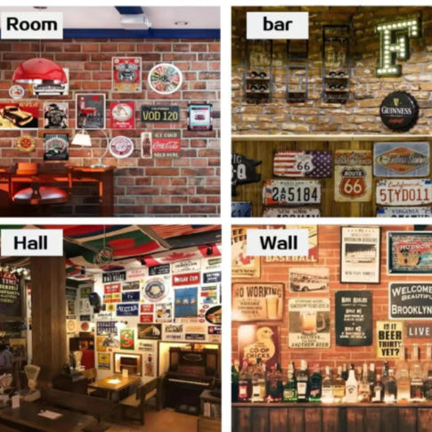 Plaque vintage cuisine bar