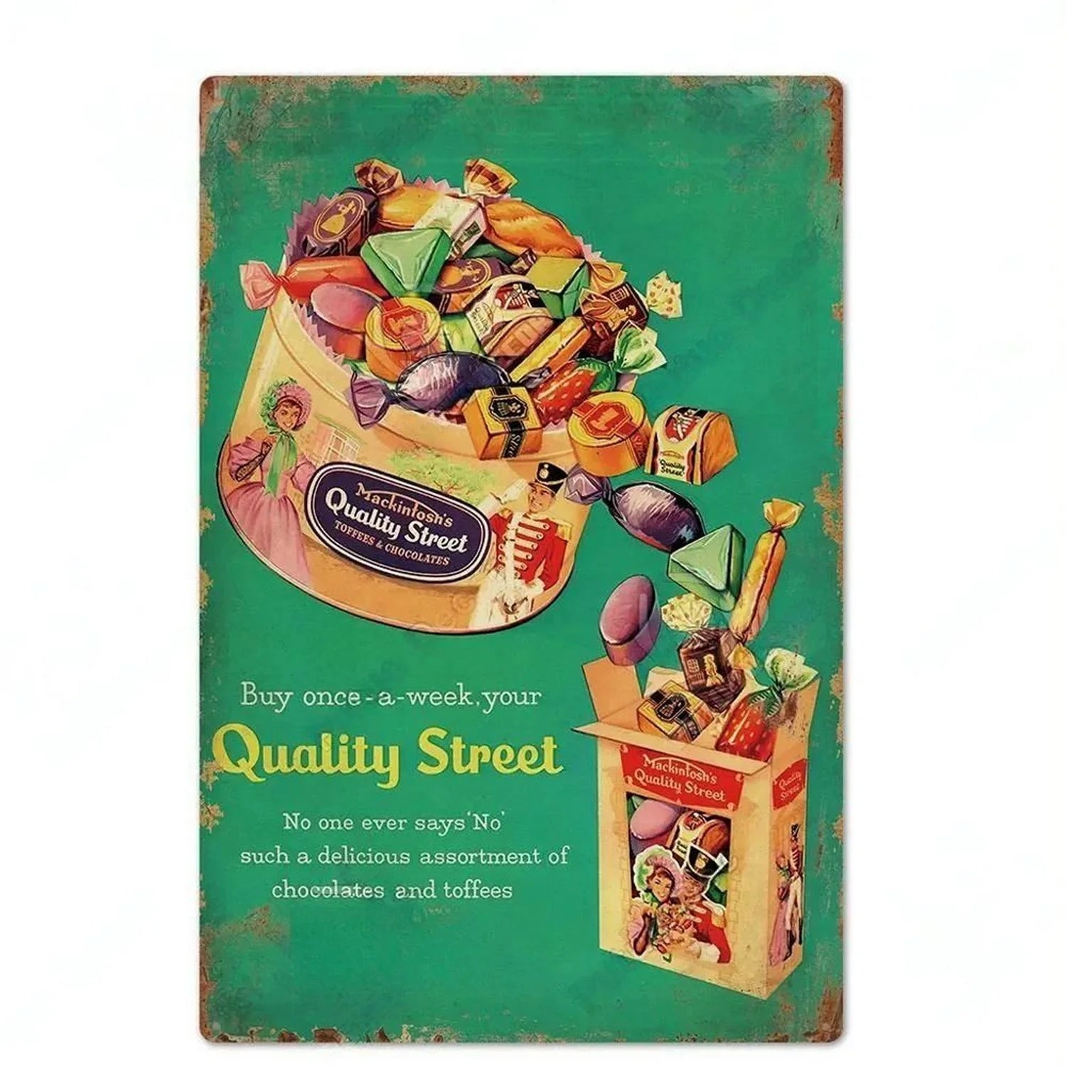 Plaque vintage cuisine bonbon