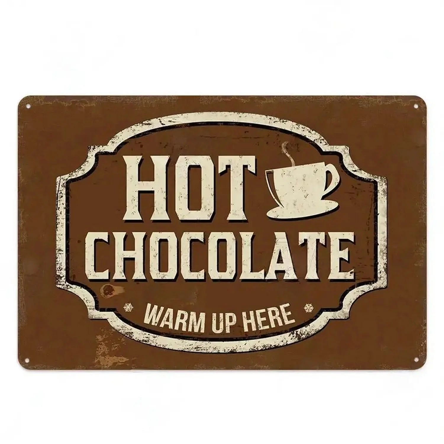 Plaque vintage cuisine chocolat hot