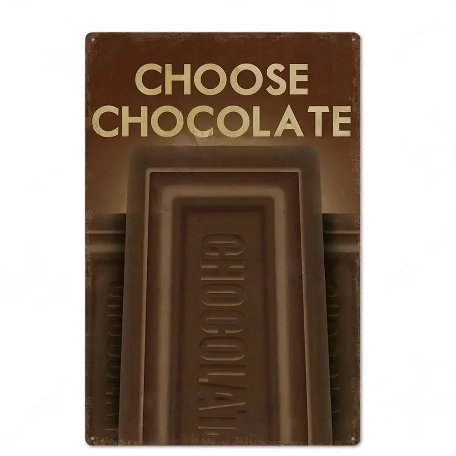 Plaque vintage cuisine chocolat tablette