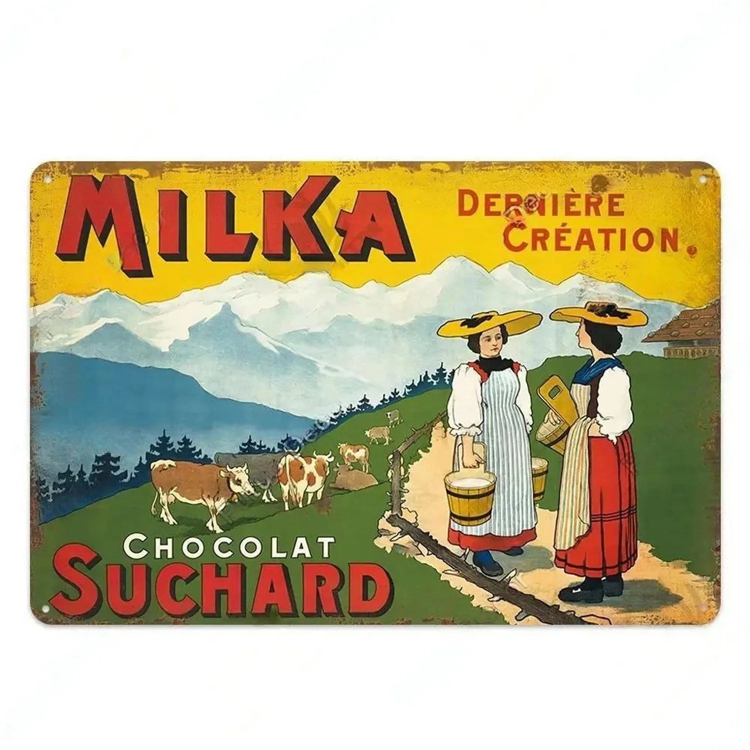 Plaque vintage cuisine milka