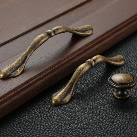 Poignées cuisine vintage année 50 bois