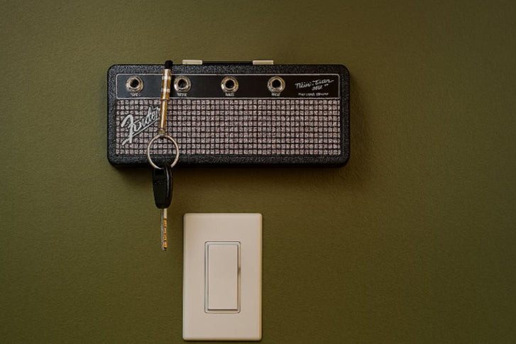 Porte clé mural vintage fond vert