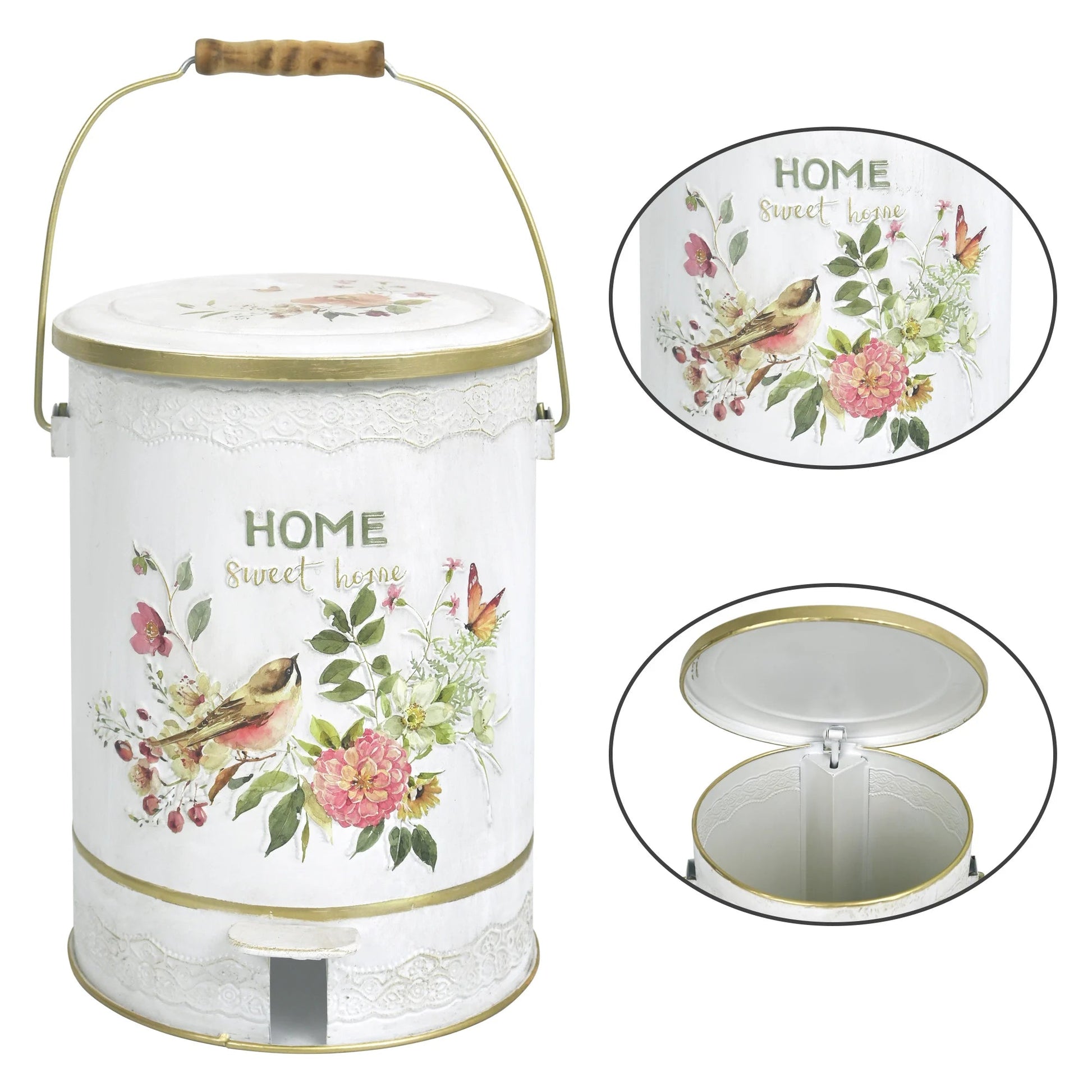 Poubelle rétro détail