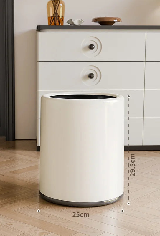 Poubelle salle de bain vintage blanc