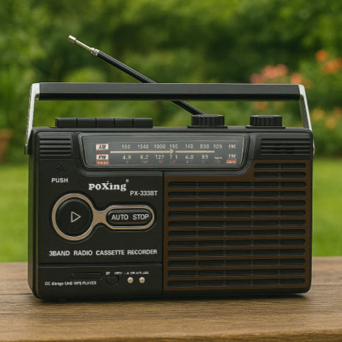 Radio cassette vintage jardin