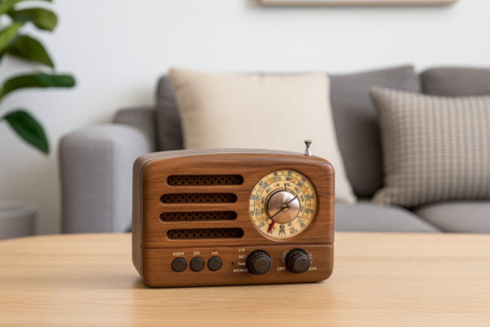 Radio classique vintage salon