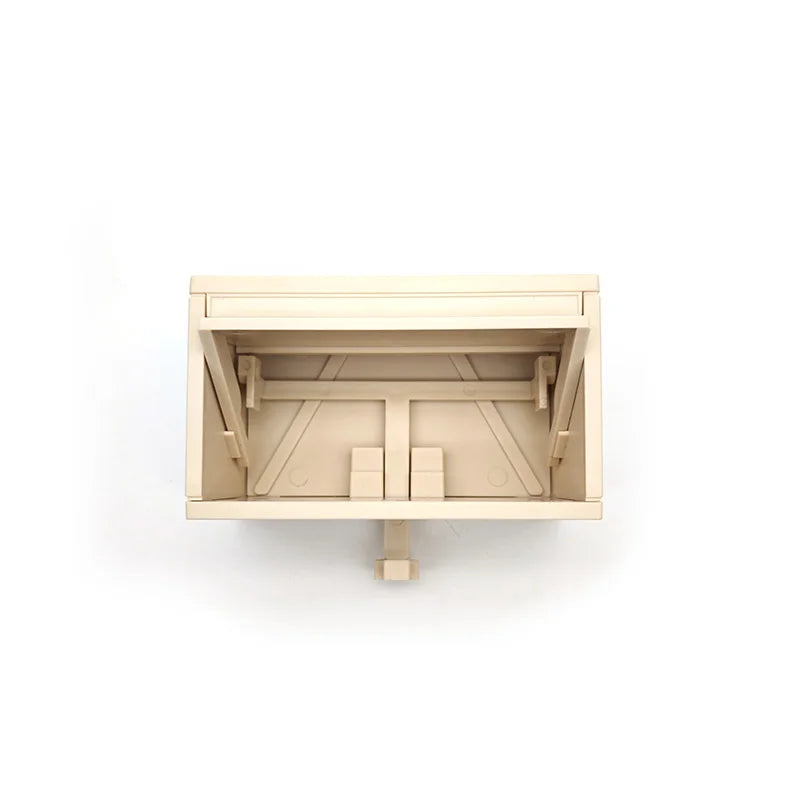 Rangement murale clé vintage beige ouvert