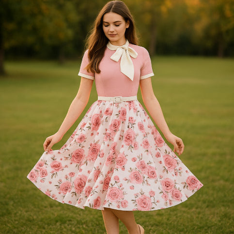 Robe américaine vintage à fleur