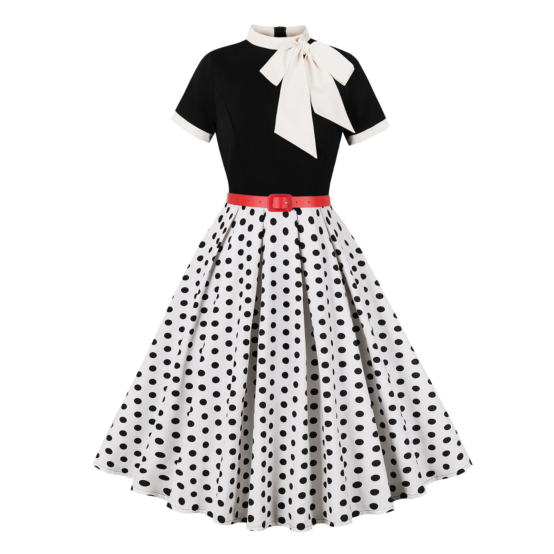 Robe américaine vintage noir blanc