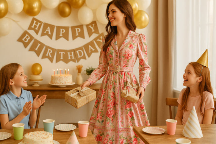 Robe année 40 longue enfants