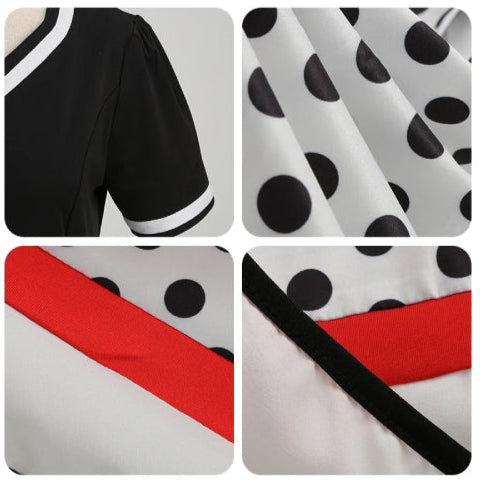 Robe année 50 noir blanc