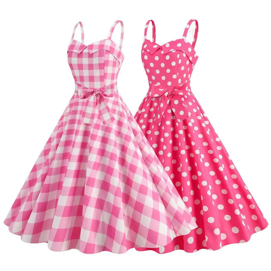 Robe année 50 pink